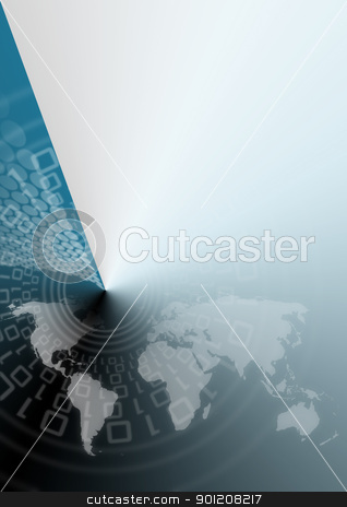 To use this stock image in your creative project, please select the size you need over to the right and click the "Add to Cart" button.
Your downloaded image will come with the Cutcaster watermark removed so don’t worry about the watermark you see on this page. Blue global background stock photo, Blue background with globe and binary code for the cover page or poster with shades by catalby