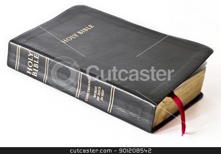 To use this stock image in your creative project, please select the size you need over to the right and click the "Add to Cart" button.
Your downloaded image will come with the Cutcaster watermark removed so don’t worry about the watermark you see on this page. Holy Bible stock photo, Holy Bible on white background by manaemedia