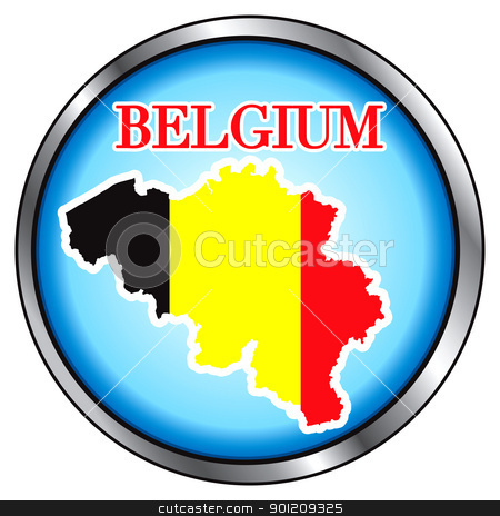 Belgium Round Button Belgium Round Button stock vector clipart, Vector Illustration for the Belgium, Round Button. by Basheera Hassanali