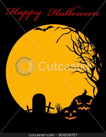 To use this stock image in your creative project, please select the size you need over to the right and click the "Add to Cart" button.
Your downloaded image will come with the Cutcaster watermark removed so don’t worry about the watermark you see on this page. Halloween illustration stock vector clipart, Halloween illustration with moon in background by Ioana Martalogu