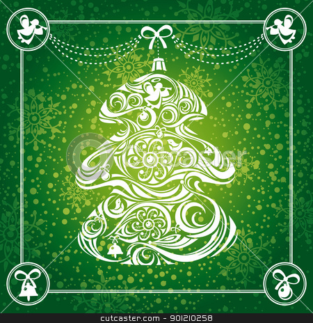 To use this stock image in your creative project, please select the size you need over to the right and click the "Add to Cart" button.
Your downloaded image will come with the Cutcaster watermark removed so don’t worry about the watermark you see on this page. Christmas tree card stock vector clipart, abstract Christmas tree card background vector illustration by SelenaMay