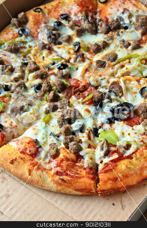 To use this stock image in your creative project, please select the size you need over to the right and click the "Add to Cart" button.
Your downloaded image will come with the Cutcaster watermark removed so don’t worry about the watermark you see on this page. Pizza stock photo, Fresh Pizza by Wael Hamdan