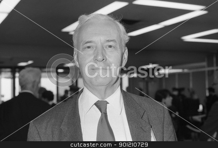 To use this stock image in your creative project, please select the size you need over to the right and click the "Add to Cart" button.
Your downloaded image will come with the Cutcaster watermark removed so don’t worry about the watermark you see on this page. Rt.Hon. Tony Benn stock photo, Rt.Hon. Tony Benn, Labour party Member of Parliament for Chesterfield and former Cabinet Minister, attends the party conference in Brighton, England on October 1, 1991. by newsfocus1