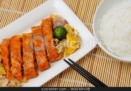 To use this stock image in your creative project, please select the size you need over to the right and click the "Add to Cart" button.
Your downloaded image will come with the Cutcaster watermark removed so don’t worry about the watermark you see on this page. Creative Southeast Asian cuisine stock photo, Creative and unique Southeast Asian seafood cuisine. by Wai Chung Tang