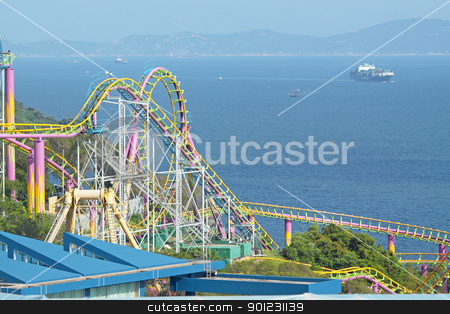 To use this stock image in your creative project, please select the size you need over to the right and click the "Add to Cart" button.
Your downloaded image will come with the Cutcaster watermark removed so don’t worry about the watermark you see on this page. rollercoaster stock photo, rollercoaster at day by Keng po Leung