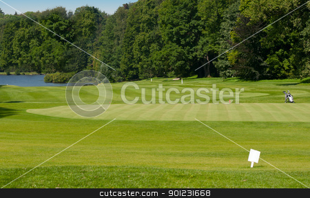 To use this stock image in your creative project, please select the size you need over to the right and click the "Add to Cart" button.
Your downloaded image will come with the Cutcaster watermark removed so don’t worry about the watermark you see on this page. Golf Course in Forest stock photo, Golf Course in Forest With Lake - Golf Green by JAMDesign