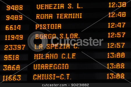 Timetable train timetable, Italy Timetable train timetable, Italy stock photo, Timetable train timetable in Italy by Dutourdumonde