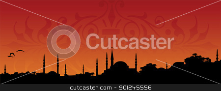 Istanbul istanbul stock vector clipart, vector cityscape of istanbul by Emir Simsek