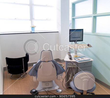 To use this stock image in your creative project, please select the size you need over to the right and click the "Add to Cart" button.
Your downloaded image will come with the Cutcaster watermark removed so don’t worry about the watermark you see on this page. Dental station stock photo, Bright dental chair and exam station. by Cora Reed
