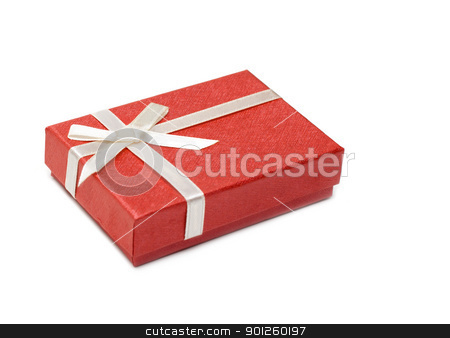 To use this stock image in your creative project, please select the size you need over to the right and click the "Add to Cart" button.
Your downloaded image will come with the Cutcaster watermark removed so don’t worry about the watermark you see on this page. Red gift box stock photo, Red gift box, silvery bow isolated on white background by Ruslan Kudrin