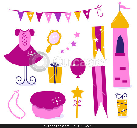To use this stock image in your creative project, please select the size you need over to the right and click the "Add to Cart" button.
Your downloaded image will come with the Cutcaster watermark removed so don’t worry about the watermark you see on this page. Cute elements for Little Princess Party isolated on white stock vector clipart, Vector collection of design elements for Princess Party.
by Jana Guothova