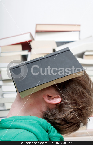 To use this stock image in your creative project, please select the size you need over to the right and click the "Add to Cart" button.
Your downloaded image will come with the Cutcaster watermark removed so don’t worry about the watermark you see on this page. Man sleeping stock photo, A man sleeping behind a book by Lasse Kristensen@gmail.com