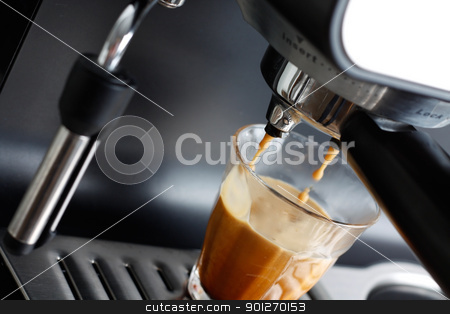 To use this stock image in your creative project, please select the size you need over to the right and click the "Add to Cart" button.
Your downloaded image will come with the Cutcaster watermark removed so don’t worry about the watermark you see on this page. Espresso machine stock photo, Espresso machine brewing a coffee espresso by Lasse Kristensen@gmail.com