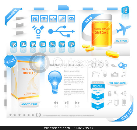 Web elements set Web elements set stock vector clipart, Web elements set with package design by TheModernCanvas