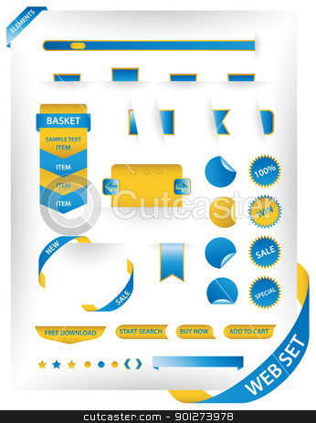 Modern web set Modern web set stock vector clipart, Modern web interface elements set by TheModernCanvas