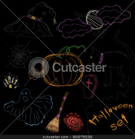 To use this stock image in your creative project, please select the size you need over to the right and click the "Add to Cart" button.
Your downloaded image will come with the Cutcaster watermark removed so don’t worry about the watermark you see on this page. Halloween Icons stock vector clipart, Halloween Icons A collection of fun Halloween icons. Scetch drawing. Vector illustration
by Mykhaylo Kushch