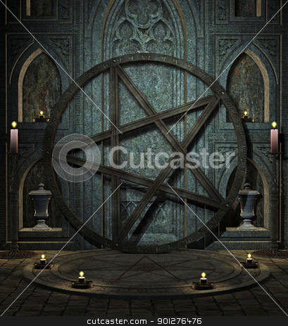 Spooky altar spooky altar stock photo, 3d render of a spooky scene by ancello