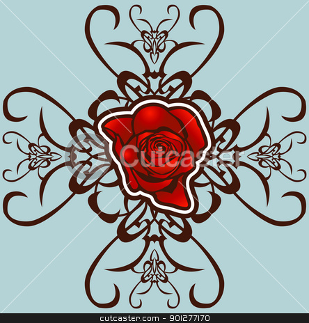 Floral background floral background stock vector clipart, A floral design element. by Christos Georghiou