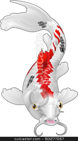 To use this stock image in your creative project, please select the size you need over to the right and click the "Add to Cart" button.
Your downloaded image will come with the Cutcaster watermark removed so don’t worry about the watermark you see on this page. Koi carp oriental fish stock vector clipart, A beautiful koi carp artwork. Symbol of love, friendship and prosperity
by Christos Georghiou