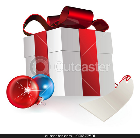 To use this stock image in your creative project, please select the size you need over to the right and click the "Add to Cart" button.
Your downloaded image will come with the Cutcaster watermark removed so don’t worry about the watermark you see on this page. gift and baubles stock vector clipart, illustration of a gift box and christmas baubles, depicting a seasonal gift by Christos Georghiou