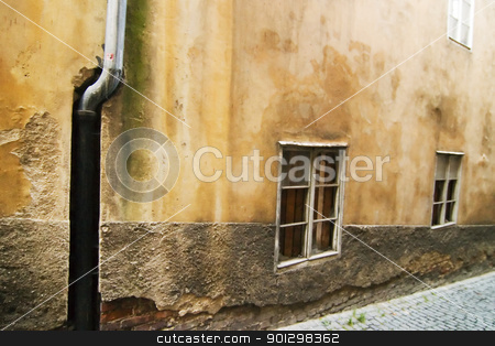 Abstract Yellow Wall Abstract Yellow Wall stock photo, Abstract wall image, taken in Prague, Czech Republic. A moody texture image with film grain. by Tyler Olson