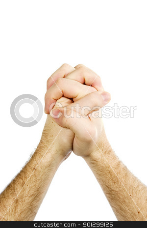 Praying Hands Isolated Praying Hands Isolated stock photo, Praying male hands isolated on white with clipping path. (vertical format) by Tyler Olson