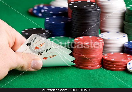 Win Poker Win Poker stock photo, Four Aces in a poker hand by Tyler Olson
