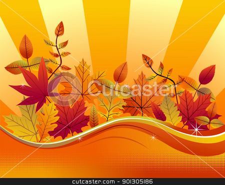 Fall season background Fall season background stock photo, Autumn leaves on a yellow background. Vector available by Cienpies Design