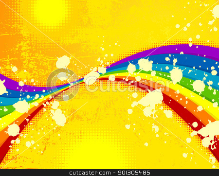 To use this stock image in your creative project, please select the size you need over to the right and click the "Add to Cart" button.
Your downloaded image will come with the Cutcaster watermark removed so don’t worry about the watermark you see on this page. Summer stock vector clipart, Summer grunge background with rainbow. by wingedcats