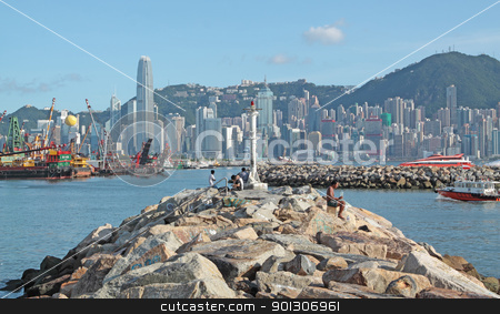 Stone road to the city stone road to the city stock photo, stone road to the city by Keng po Leung