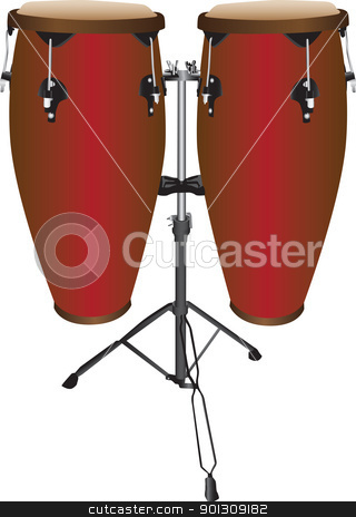 Pair of Conga Drums vector illustration Pair of Conga Drums vector illustration stock vector clipart, Pair of Conga Drums vector illustration, isolated against a white background. by Patrick Guenette