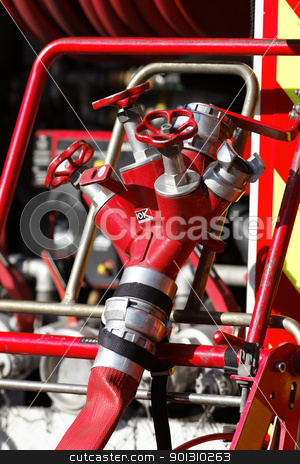 Fire truck fire truck stock photo, Equipment of Fire Truck in a site by vwalakte