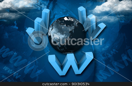 To use this stock image in your creative project, please select the size you need over to the right and click the "Add to Cart" button.
Your downloaded image will come with the Cutcaster watermark removed so don’t worry about the watermark you see on this page. www around world stock photo, Digital illustration of www around world in color background by dileep