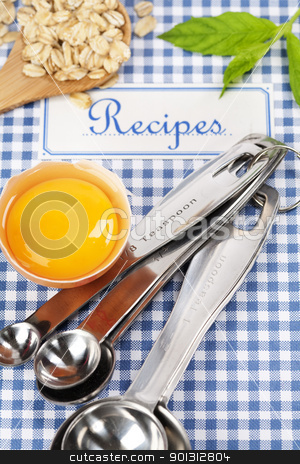 To use this stock image in your creative project, please select the size you need over to the right and click the "Add to Cart" button.
Your downloaded image will come with the Cutcaster watermark removed so don’t worry about the watermark you see on this page. The book of recipes stock photo, The book of recipes and fresh ingredients for cooking by klenova