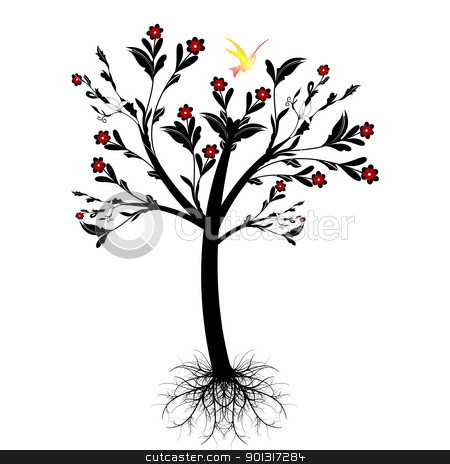 To use this stock image in your creative project, please select the size you need over to the right and click the "Add to Cart" button.
Your downloaded image will come with the Cutcaster watermark removed so don’t worry about the watermark you see on this page. Art tree stock vector clipart, Beautiful art tree with roots isolated on white background by Ingvar Bjork