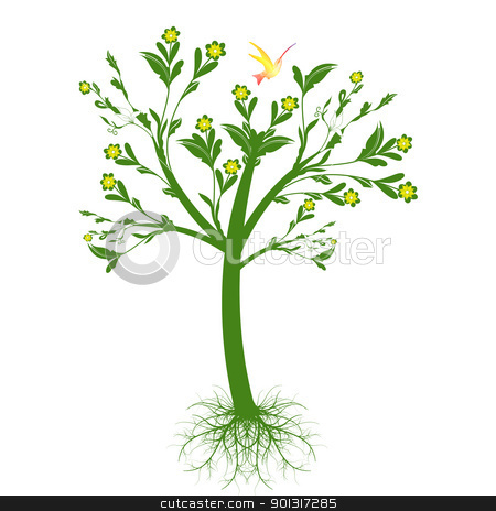 To use this stock image in your creative project, please select the size you need over to the right and click the "Add to Cart" button.
Your downloaded image will come with the Cutcaster watermark removed so don’t worry about the watermark you see on this page. Art tree stock vector clipart, Beautiful art tree with roots isolated on white background by Ingvar Bjork