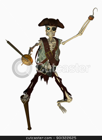To use this stock image in your creative project, please select the size you need over to the right and click the "Add to Cart" button.
Your downloaded image will come with the Cutcaster watermark removed so don’t worry about the watermark you see on this page. undead pirate stock photo, 3d render of a undead pirate by ancello