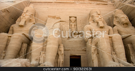 To use this stock image in your creative project, please select the size you need over to the right and click the "Add to Cart" button.
Your downloaded image will come with the Cutcaster watermark removed so don’t worry about the watermark you see on this page. Abu Simbel Remains stock photo, This is the entrance to the primary tomb at Abu Simbel, Egypt. by Darcy Michaelchuk