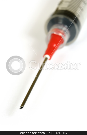Medical syringe Medical syringe stock photo, A macro image of the tip of a medical syringe. by © Ron Sumners