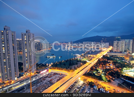 Magic hour in downtown city magic hour in downtown city stock photo, magic hour in downtown city, hongkong by Keng po Leung