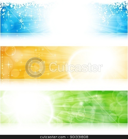 To use this stock image in your creative project, please select the size you need over to the right and click the "Add to Cart" button.
Your downloaded image will come with the Cutcaster watermark removed so don’t worry about the watermark you see on this page. Light burst banner set stock vector clipart, Vector header / banner light burst banner set in green, blue and gold for festive occasions with copyspace. EPS10 background with transparencies. by Ina Wendrock