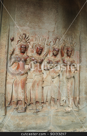 Statue at Angkor Wat, Cambodia statue at Angkor Wat, Cambodia stock photo, statue at Angkor Wat, Cambodia by kowit sitthi