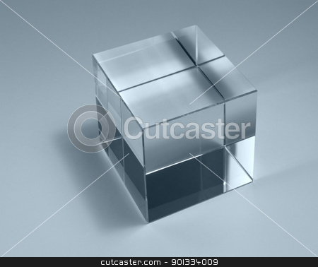To use this stock image in your creative project, please select the size you need over to the right and click the "Add to Cart" button.
Your downloaded image will come with the Cutcaster watermark removed so don’t worry about the watermark you see on this page. solid glass cube stock photo, physics theme with studio photography of a solid glass cube in light back, blue toned by prill