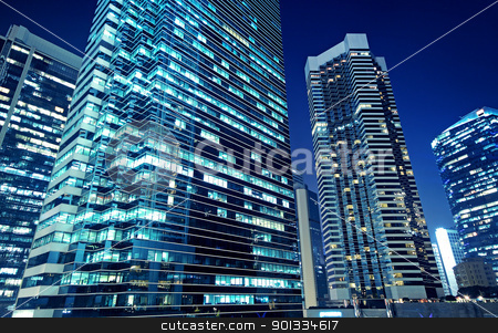 Tall office buildings by night Tall office buildings by night stock photo, Tall office buildings by night by Keng po Leung