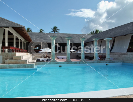 To use this stock image in your creative project, please select the size you need over to the right and click the "Add to Cart" button.
Your downloaded image will come with the Cutcaster watermark removed so don’t worry about the watermark you see on this page. holiday resort with pool stock photo, holiday resort with pool at the Dominican Republic, a island of Hispanola wich is a part of the Greater Antilles archipelago in the Carribean region by prill