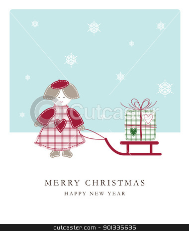 New year's card New year's card stock vector clipart, New year's card with copy space by LeonART