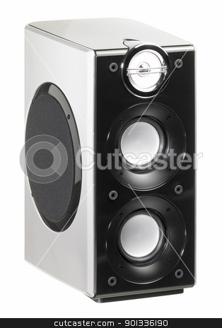 To use this stock image in your creative project, please select the size you need over to the right and click the "Add to Cart" button.
Your downloaded image will come with the Cutcaster watermark removed so don’t worry about the watermark you see on this page. small loudspeaker stock photo, studio photography of a small speaker in white back by prill