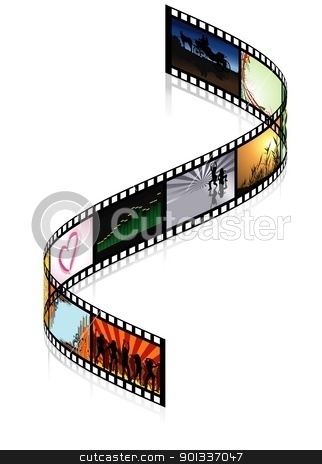 To use this stock image in your creative project, please select the size you need over to the right and click the "Add to Cart" button.
Your downloaded image will come with the Cutcaster watermark removed so don’t worry about the watermark you see on this page. Colored Filmstrip stock photo, Colored Filmstrip - detailed illustration by derocz