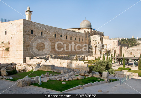 To use this stock image in your creative project, please select the size you need over to the right and click the "Add to Cart" button.
Your downloaded image will come with the Cutcaster watermark removed so don’t worry about the watermark you see on this page. Mosque Al-Aqsa stock photo, A view of Mosque Al-Aqsa in Jerusalem by Iryna Rasko