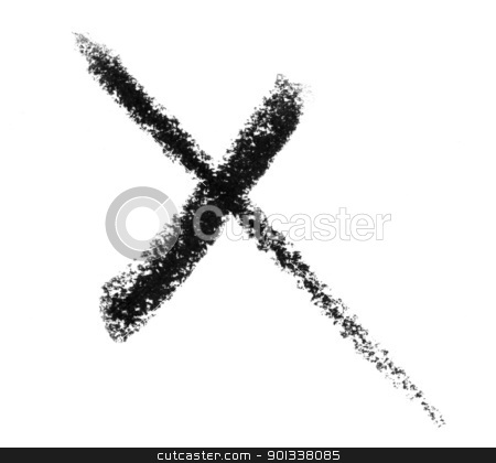 Cross sketch cross sketch stock photo, crayon painted cross for marking in white back by prill